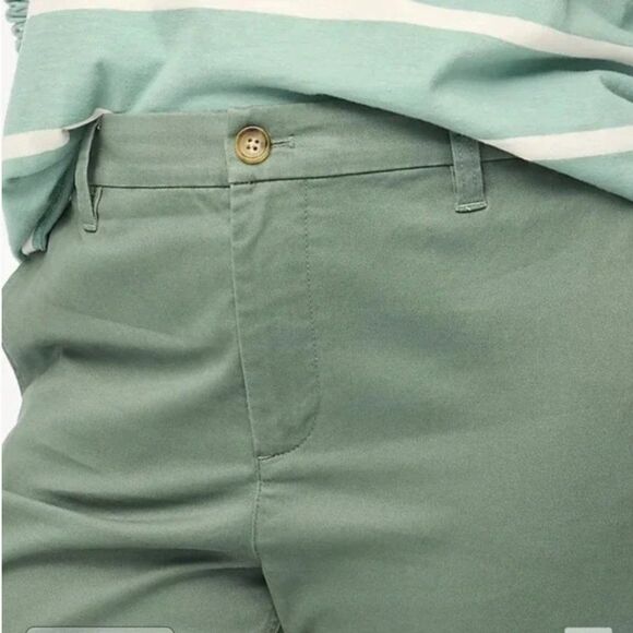 J. Crew Factory AD156 Seafoam Green High-rise Girlfriend Chino pants NWT - Picture 2 of 10